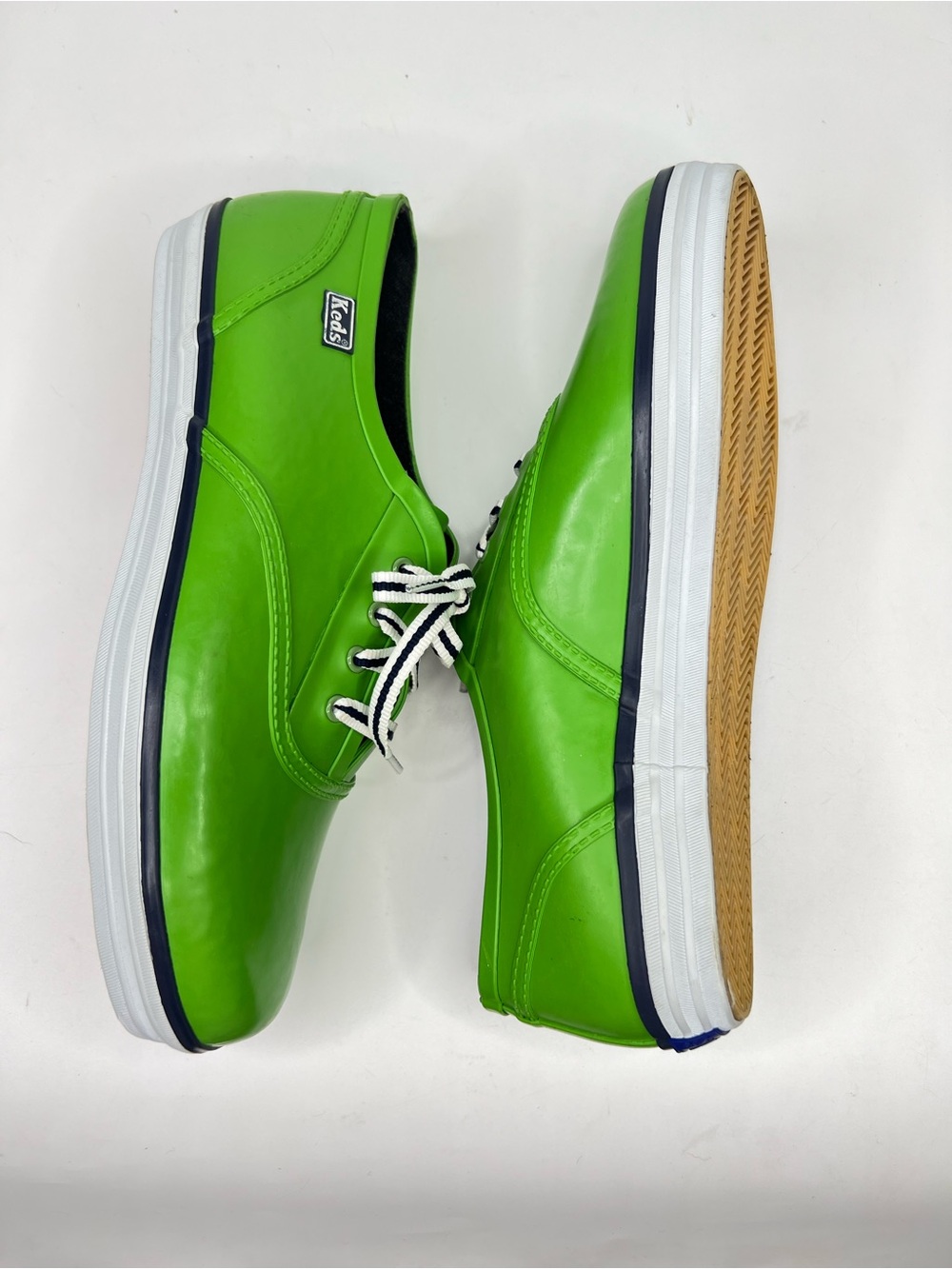 Keds Women’s Rubberized Green/Navy Puddle Jumper Low Top Lace Up Sneaker Size 9 - Picture 5 of 14